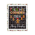 Personalized Gift Tartan Plaid Blanket Clan Navy Dress Blue With Christmas Cookie Baking Crew Christmas Gift Blanket, Plaid Blanket, Christmas Fleece Blanket, Christmas Blanket, Tartan Blanket, Scottish Blanket, Scotland Blanket, Family Name Blanket, Custom Blanket, Personalized Blanket