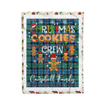 Personalized Gift Tartan Plaid Blanket Clan Campbell Of Cawdor Ancient With Christmas Cookie Baking Crew Christmas Gift Blanket, Plaid Blanket, Christmas Fleece Blanket, Christmas Blanket, Tartan Blanket, Scottish Blanket, Scotland Blanket, Family Name Blanket, Custom Blanket, Personalized Blanket
