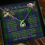 To My Beautiful Soulmate Necklace In Your Eyes I Have Found My Home Clan Lockhart Modern Tartan Wishbone Dancing Necklace