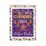 Personalized Gift Tartan Plaid Blanket Clan Jackson With Christmas Cookie Baking Crew Christmas Gift Blanket, Plaid Blanket, Christmas Fleece Blanket, Christmas Blanket, Tartan Blanket, Scottish Blanket, Scotland Blanket, Family Name Blanket, Custom Blanket, Personalized Blanket