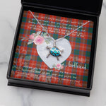 Sea Turtle Necklace Gift for My Beautiful Girlfriend Valentines Necklace Clan Chisholm Ancient Tartan Blue Turtle Necklace