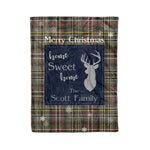 Scotstee Shop Tartan Plaid Christmas Fleece Blankets Clan Scott Green Weathered Plaid Blanket
