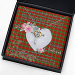 Gift For My Beautiful Girlfriend Necklace Valentine Necklace Clan Lennox Tartan Cross Dancing Necklace Scottish Tartan Jewelry