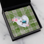 Sea Turtle Necklace Gift for My Beautiful Girlfriend Valentines Necklace Clan Cunningham Dress Green Tartan Blue Turtle Necklace