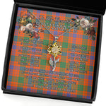 To My Beautiful Soulmate Sunflower Necklace In Your Eyes I Have Found My Home Clan Ross Ancient Tartan Jewelry For Girlfriend, Tartan Sunflower Pendant Necklace, Scottish Tartan Jewelry, valentine necklace, necklace girlfriend, necklace for wife, cute necklaces for girlfriend, jewelry for girlfriend, to my soulmate necklace, to my future wife necklace