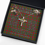 To My Beautiful Soulmate Necklace In Your Eyes I Have Found My Home Clan Grant of Monymusk Tartan Cross Dancing Necklace