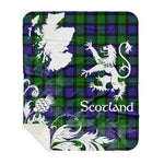 Sherpa Blanket - Tartan Blanket Thistle and Lion Scottish Clan Blair Modern Plaid Blanket, plaid sherpa blanket queen,purple sherpa blanket,queen sherpa blanket,queen size sherpa blanket,red sherpa blanket,scottish tartan blankets,sherpa blanket,sherpa christmas blanket
