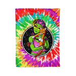 Scotstee Shop - Scotstee Shop Blanket Hippie Alien Cat Space Kitten Tie Dye Rainbow Hippie Fleece Blanket
