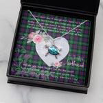 Sea Turtle Necklace Gift for My Beautiful Girlfriend Valentines Necklace Clan Calder Tartan Blue Turtle Necklace