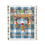 Personalized Gift Tartan Plaid Blanket Clan Stewart Muted Blue With Christmas Cookie Baking Crew Christmas Gift Blanket, Plaid Blanket, Christmas Fleece Blanket, Christmas Blanket, Tartan Blanket, Scottish Blanket, Scotland Blanket, Family Name Blanket, Custom Blanket, Personalized Blanket