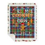 Personalized Gift Tartan Plaid Blanket Clan Norvel With Christmas Cookie Baking Crew Christmas Gift Sherpa Blanket, tartan sherpa blanket,buffalo plaid sherpa blanket,christmas sherpa blanket,Christmas Throw Blanket,green plaid sherpa blanket,green sherpa blanket