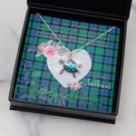 Sea Turtle Necklace Gift for My Beautiful Girlfriend Valentines Necklace Clan Flower Of Scotland Tartan Blue Turtle Necklace
