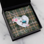 Sea Turtle Necklace Gift for My Beautiful Girlfriend Valentines Necklace Clan Buchanan Hunting Tartan Blue Turtle Necklace