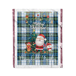 Personalized Gift Tartan Plaid Blanket Clan Campbell Dress Ancient With Funny Santa Snowman Reindeer Merry Christmas Fleece Blanket, Home Living Room, Plaid Blanket, Tartan Blanket, Scottish Blanket, Buffalo fleece blanket, Christmas Blanket