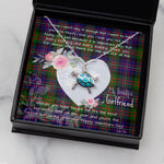 Sea Turtle Necklace Gift for My Beautiful Girlfriend Valentines Necklace Clan Cameron Of Erracht Modern Tartan Blue Turtle Necklace