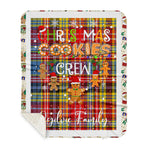 Personalized Gift Tartan Plaid Blanket Clan Ogilvie Of Airlie Ancient With Christmas Cookie Baking Crew Christmas Gift Sherpa Blanket, tartan sherpa blanket,buffalo plaid sherpa blanket,christmas sherpa blanket,Christmas Throw Blanket,green plaid sherpa blanket,green sherpa blanket