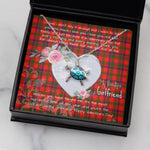Sea Turtle Necklace Gift for My Beautiful Girlfriend Valentines Necklace Clan Bain Tartan Blue Turtle Necklace