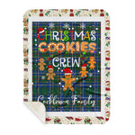 Personalized Gift Tartan Plaid Blanket Clan Cockburn Ancient With Christmas Cookie Baking Crew Christmas Gift Sherpa Blanket, tartan sherpa blanket,buffalo plaid sherpa blanket,christmas sherpa blanket,Christmas Throw Blanket,green plaid sherpa blanket,green sherpa blanket