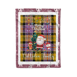 Personalized Gift Tartan Plaid Blanket Clan Culloden With Funny Santa Snowman Reindeer Merry Christmas Fleece Blanket, Home Living Room, Plaid Blanket, Tartan Blanket, Scottish Blanket, Buffalo fleece blanket, Christmas Blanket
