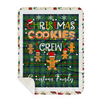 Personalized Gift Tartan Plaid Blanket Clan Cranstoun With Christmas Cookie Baking Crew Christmas Gift Sherpa Blanket, tartan sherpa blanket,buffalo plaid sherpa blanket,christmas sherpa blanket,Christmas Throw Blanket,green plaid sherpa blanket,green sherpa blanket