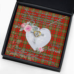 Gift For My Beautiful Girlfriend Necklace Valentine Necklace Clan Langlands Tartan Cross Dancing Necklace Scottish Tartan Jewelry