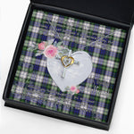 Gift For My Beautiful Girlfriend Necklace Valentine Necklace Clan Meldrum Gordon Tartan Cross Dancing Necklace Scottish Tartan Jewelry