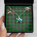 Sea Turtle Necklace To My Beautiful Soulmate Necklace In Your Eyes I Have Found My Home Clan Lundin Tartan Blue Turtle Necklace, Valentine Necklace Gift for Girlfriend Clan Mitchell Ancient Tartan Sunflower Pendant Necklace, Scottish Tartan Jewelry, valentine necklace, necklace girlfriend, necklace for wife, cute necklaces for girlfriend, jewelry for girlfriend, to my soulmate necklace, to my future wife necklace