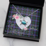Sea Turtle Necklace Gift for My Beautiful Girlfriend Valentines Necklace Clan Hunter Tartan Blue Turtle Necklace