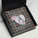 Rising Phoenix Necklace - Valentine Necklace Clan Gunn Weathered Tartan Gift for Girlfriend, Gift for My Wife Rising Phoenix Necklace