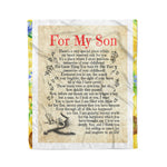 Scotstee Shop - Personalized gift letter for My Son fleece blanket