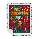Personalized Gift Tartan Plaid Blanket Clan Lindsay Modern With Christmas Cookie Baking Crew Christmas Gift Sherpa Blanket, tartan sherpa blanket,buffalo plaid sherpa blanket,christmas sherpa blanket,Christmas Throw Blanket,green plaid sherpa blanket,green sherpa blanket