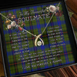To My Beautiful Soulmate Necklace In Your Eyes I Have Found My Home Clan Dawson Tartan Wishbone Dancing Necklace