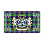 Doormat - Welcome Mat Scottish Colville Clan Badge Tartan Door Mat, Plaid Doormat