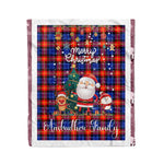 Personalized Gift Tartan Plaid Blanket Clan Anstruther With Funny Santa Snowman Reindeer Merry Christmas Fleece Blanket, Home Living Room, Plaid Blanket, Tartan Blanket, Scottish Blanket, Buffalo fleece blanket, Christmas Blanket