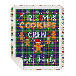 Personalized Gift Tartan Plaid Blanket Clan Inglis Modern With Christmas Cookie Baking Crew Christmas Gift Sherpa Blanket, tartan sherpa blanket,buffalo plaid sherpa blanket,christmas sherpa blanket,Christmas Throw Blanket,green plaid sherpa blanket,green sherpa blanket