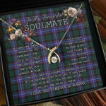 To My Beautiful Soulmate Necklace In Your Eyes I Have Found My Home Clan Hunter Tartan Wishbone Dancing Necklace