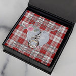 Rising Phoenix Necklace - Valentine Necklace Clan Menzies Red Tartan Gift for Girlfriend, Gift for My Wife Rising Phoenix Necklace