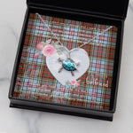 Sea Turtle Necklace Gift for My Beautiful Girlfriend Valentines Necklace Clan Anderson Ancient Tartan Blue Turtle Necklace