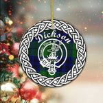 Dickson Tartan Ornament,  ceramic ornament, personalized christmas ornaments, christmas tree ornaments, christmas door decorations, Plaid Ornament, Tartan Ceramic Ornament