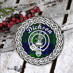 Dickson Tartan Ornament,  ceramic ornament, personalized christmas ornaments, christmas tree ornaments, christmas door decorations, Plaid Ornament, Tartan Ceramic Ornament