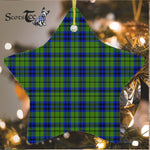 Dixon Tartan Ornament Star Ornament, Christmas Star Decorations, ceramic ornament, Plaid Star Ceramic Ornament, Christmas Ornament Decorations Gift