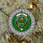 Don Tartan Ornament,  ceramic ornament, personalized christmas ornaments, christmas tree ornaments, christmas door decorations, Plaid Ornament, Tartan Ceramic Ornament