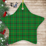 Don Tartan Ornament Star Ornament, Christmas Star Decorations, ceramic ornament, Plaid Star Ceramic Ornament, Christmas Ornament Decorations Gift