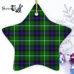 Donald MacDonald Tartan Ornament Star Ornament, Christmas Star Decorations, ceramic ornament, Plaid Star Ceramic Ornament, Christmas Ornament Decorations Gift