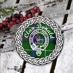 Donald Tartan Ornament,  ceramic ornament, personalized christmas ornaments, christmas tree ornaments, christmas door decorations, Plaid Ornament, Tartan Ceramic Ornament