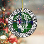 Donald Tartan Ornament,  ceramic ornament, personalized christmas ornaments, christmas tree ornaments, christmas door decorations, Plaid Ornament, Tartan Ceramic Ornament