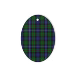 Donnachaidh (Robertson) Green Tartan Oval Ornaments, Christmas Tree Ornament, Plaid Christmas Ornaments, Ceramic Oval Christmas Tree Decoration, Tartan Oval Ornaments, Christmas Tree Ornament, Plaid Christmas Ornaments, Ceramic Oval Christmas Tree Decoration