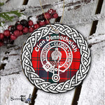 Donnachaidh Tartan Ornament,  ceramic ornament, personalized christmas ornaments, christmas tree ornaments, christmas door decorations, Plaid Ornament, Tartan Ceramic Ornament