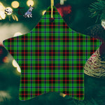 Douglas Black Tartan Ornament Star Ornament, Christmas Star Decorations, ceramic ornament, Plaid Star Ceramic Ornament, Christmas Ornament Decorations Gift