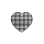 Douglas Grey Modern Tartan Heart Ornaments, Christmas Tree Ornament, Plaid Christmas Ornaments, Ceramic Heart Christmas Tree Decoration, Christmas Ornament, Plaid Ornament, Tartan Ornament, Buffalo Plaid Ornament